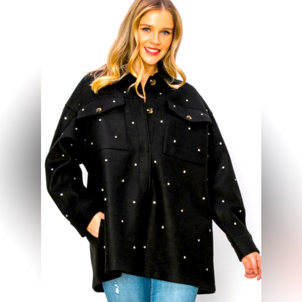 Vocal Brand Rhinestone Oversized Jacket NWOT